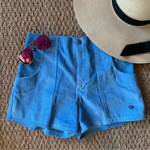 OP // Vintage 80's Corduroy Longriders Shorts - light blue